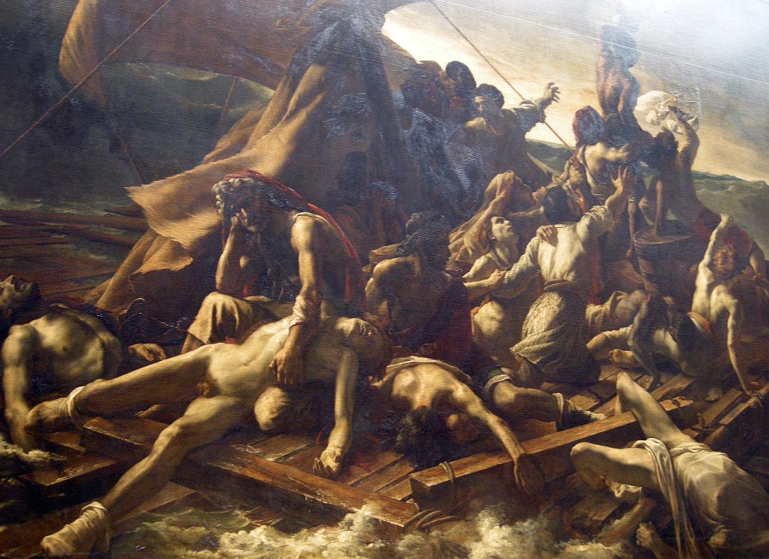 Paris Louvre Painting 1819 Theodore Gericault - The Raft of the Medusa 
